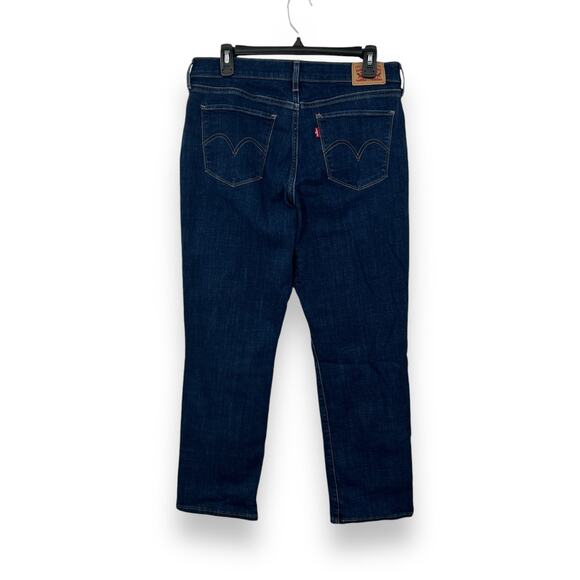 Levi's Women's Classic Straight Dark Wash Jeans Size 31 Stretch Denim Pants EUC - Picture 6 of 7